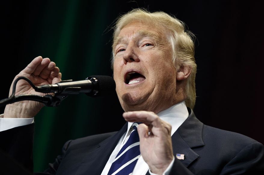 President-elect Donald Trump speaks during a rally at the Wisconsin State Fair Exposition Center, Tuesday, Dec. 13, 2016, in West Allis, Wis. (AP Photo/Evan Vucci)