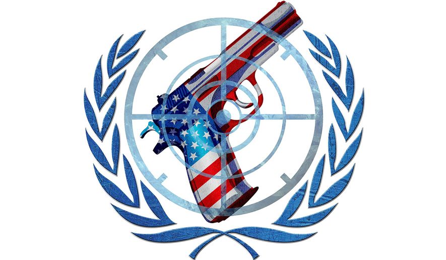 Gun Control by the U.N. Illustration by Greg Groesch/The Washington Times