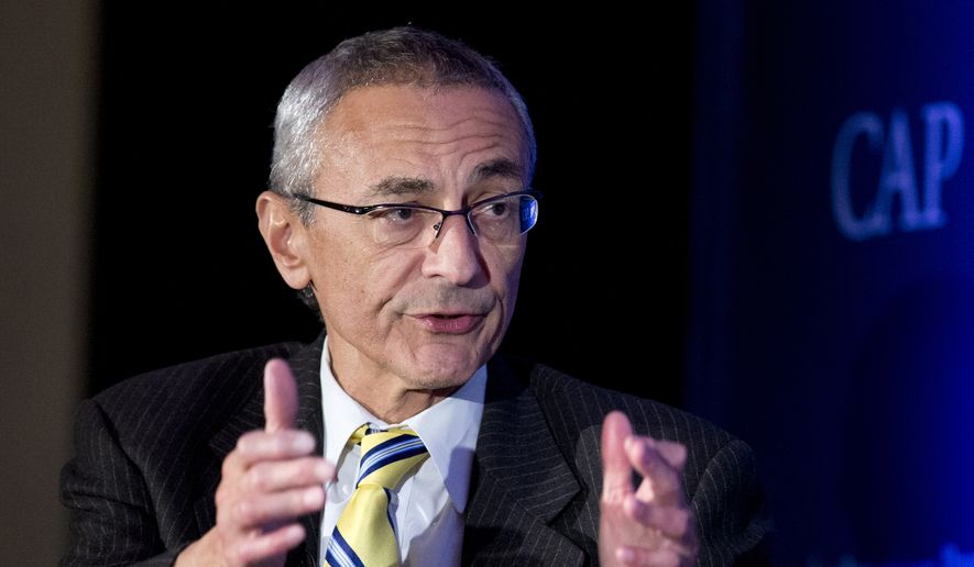 Hillary Clinton campaign chairman John Podesta said the FBI did not contact him about the hack into his personal email account until after WikiLeaks began publishing his emails by the thousands on Oct. 7, 2016. (Associated Press) ** FILE **