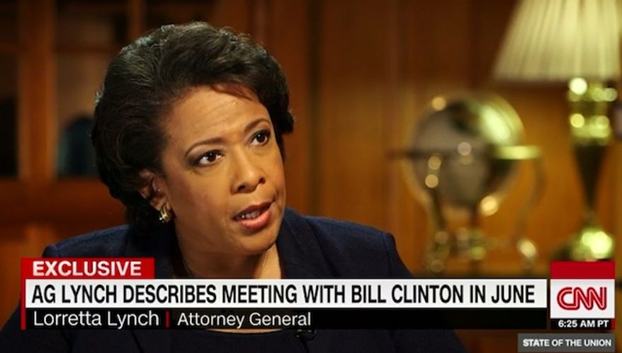 Attorney General Loretta Lynch said she regrets her controversial meeting over the summer with former President Bill Clinton, saying she should have recognized ahead of time how it would be perceived by the public. (CNN)