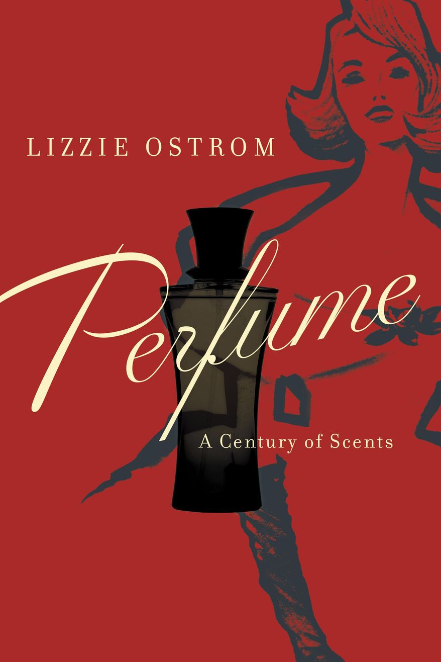 This book cover image released by Pegasus Books shows, "Perfume: A Century of Scents," by Lizzie Ostrom. (Pegasus Books via AP)