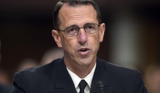 In this Sept. 15, 2016, file photo, U.S. Chief of Naval Operations Adm. John Richardson testifies on Capitol Hill in Washington. (AP Photo/Susan Walsh, File)