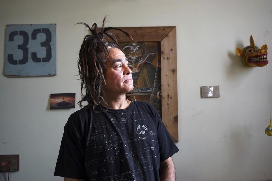 This Dec. 19, 2016 photo shows Donald Cassel, 56, the proprietor of an underground music club known as Purple 33 in a Playa Vista neighborhood of Los Angeles. Cassel acknowledges he ran Purple 33 without proper authorization, but says it's not because he didn't try. The businessman-contractor-inventor who once sold skateboard parts claims he spent $70,000 on licensing and other fees to try to get the city to green-light his club, whose patrons he calls "a family." (AP Photo/Christine Armario)