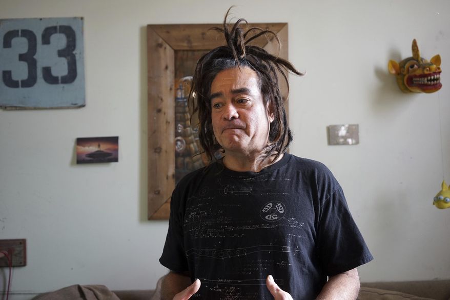 This Dec. 19, 2016 photo shows Donald Cassel, 56, the proprietor of an underground music club known as known as Purple 33 in a Playa Vista neighborhood of Los Angeles. Cassel acknowledges he ran Purple 33 without proper authorization, but says it's not because he didn't try. The businessman-contractor-inventor who once sold skateboard parts claims he spent $70,000 on licensing and other fees to try to get the city to green-light his club, whose patrons he calls "a family." (AP Photo/Christine Armario)