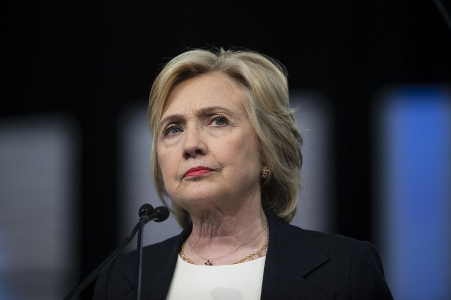 Democratic presidential candidate Hillary Clinton speaks at the African Methodist Episcopal church national convention in Philadelphia in this July 8, 2016, file photo. (AP Photo/Matt Rourke, File)