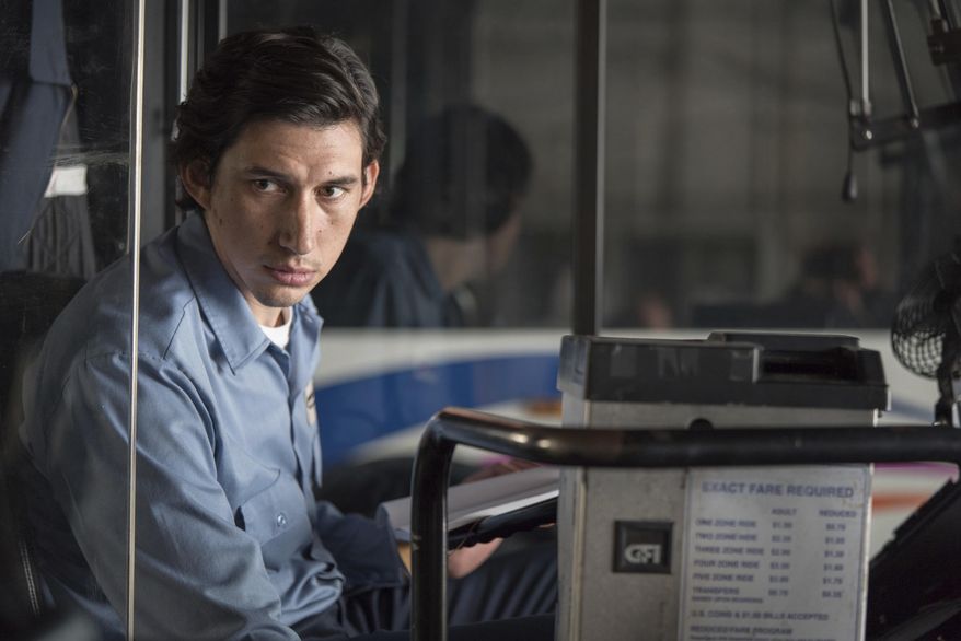 This image released by Amazon Studios & Bleecker Street shows Adam Driver in a scene from, "Paterson." (Mary Cybulsky/Amazon Studios & Bleecker Street via AP)