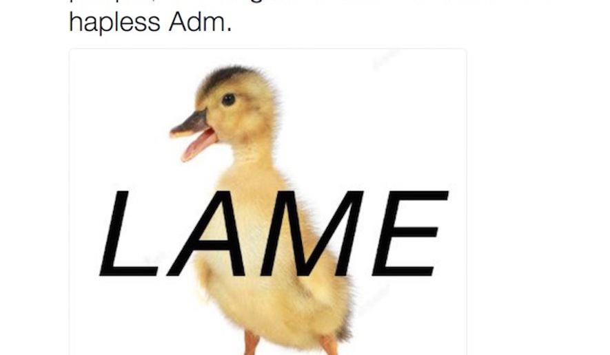 Russia&#39;s U.K. embassy mocked President Obama on Thursday with a &quot;lame duck&quot; tweet after he imposed new sanctions on the nation. (Twitter, Russian Embassy, U.K.)