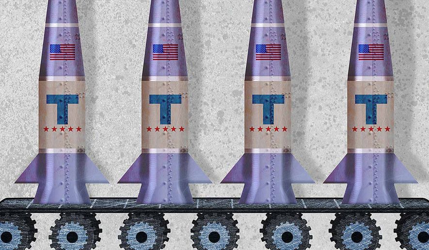 A Trump Arms Race Illustration by Greg Groesch/The Washington Times