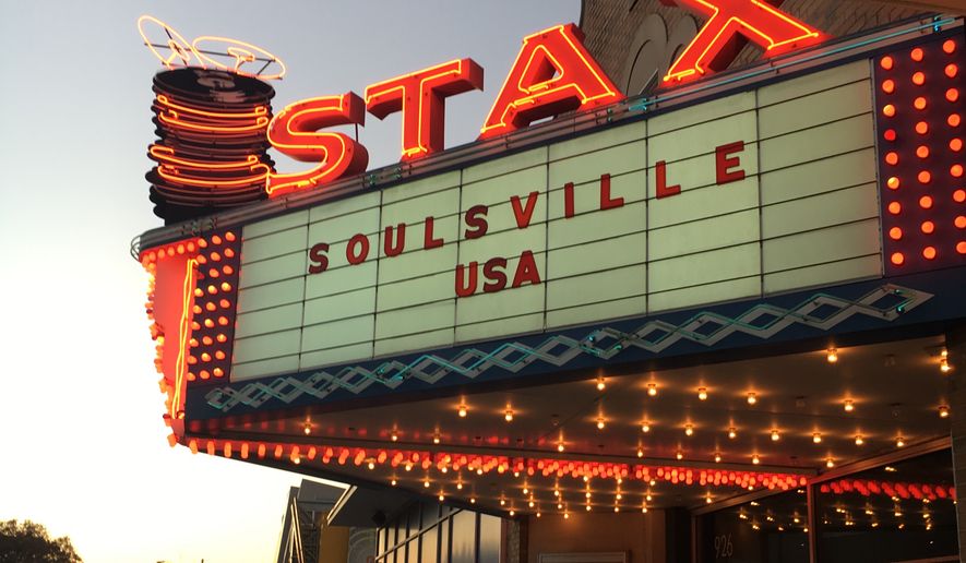 The facade of the Stax Museum of American Soul in Memphis.  (Eric Althoff/The Washington Times)