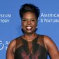 FILE - This Nov. 17, 2016 file photo shows Leslie Jones at the American Museum of Natural History&#39;s Museum Gala in New York. Jones is responding to the announced book deal by Breitbart editor Milo Yiannopoulos, who harassed the “Saturday Night Live” and “Ghostbusters” star on Twitter last year.  (Photo by Andy Kropa/Invision/AP, File)