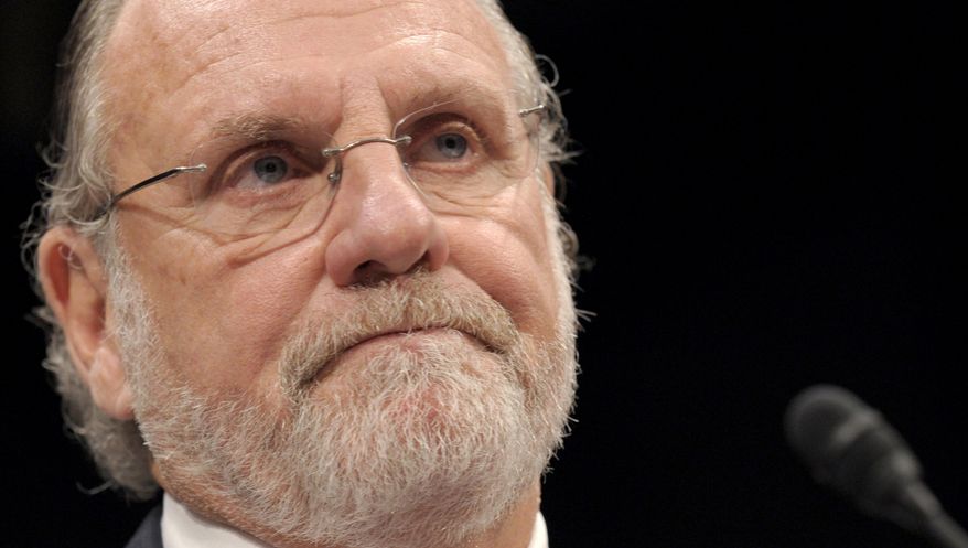 FILE - In this Thursday, Dec. 15, 2011, file photo, former MF Global Holdings Ltd. Chairman and Chief Executive Officer Jon Corzine testifies on Capitol Hill in Washington before the House Financial Services Committee. Corzine, the former New Jersey governor who led the collapsed brokerage firm MF Global, was ordered to pay a $5 million penalty for his role in the firm’s alleged illegal use of almost $1 billion in customer funds. A federal court in Manhattan on Thursday, Jan. 5, 2017, granted the order against Corzine to the U.S. Commodity Futures Trading Commission, which brought civil charges against him in 2013. (AP Photo/Susan Walsh, File)