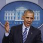 In this Dec. 16, 2016, file photo, President Barack Obama speaks during a news conference in the briefing room of the White House in Washington. (AP Photo/Pablo Martinez Monsivais, File) **FILE**
