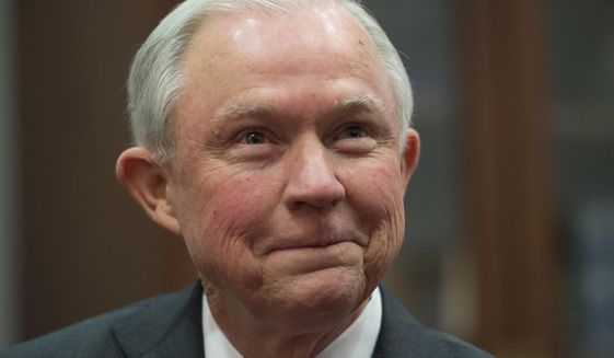 In this Nov. 29, 2016, photo, Attorney General-designate Sen. Jeff Sessions, R-Ala. is seen on Capitol Hill in Washington. (AP Photo/Molly Riley) ** FILE **