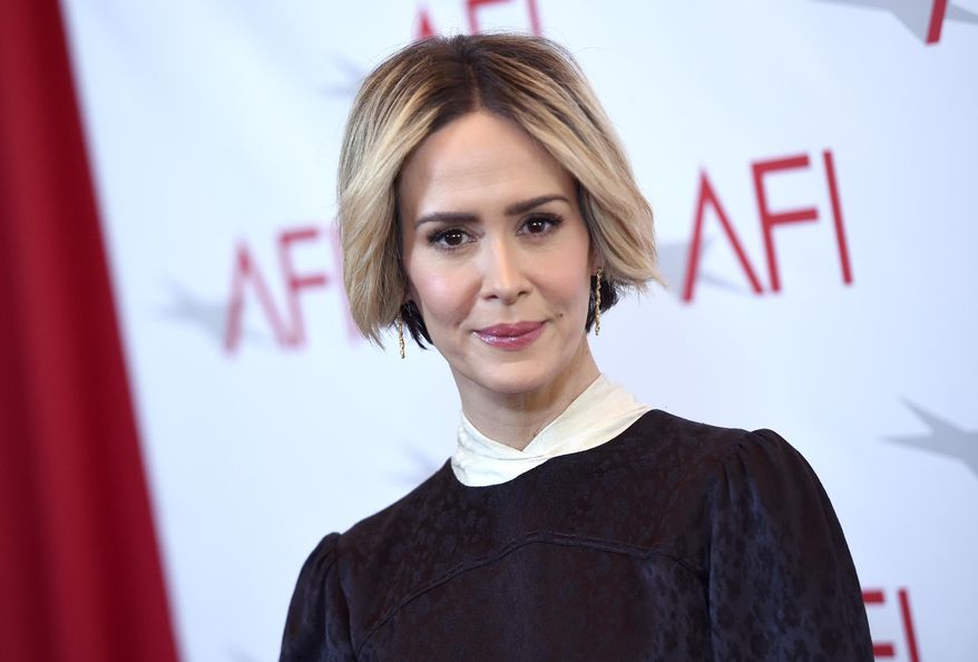 Sarah Paulson arrives at the AFI Awards at the Four Seasons Hotel on Friday, Jan. 6, 2017, in Los Angeles. (Photo by Chris Pizzello/Invision/AP)