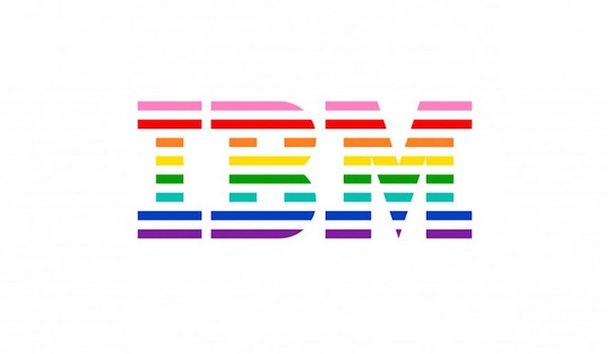 IBM has unveiled a new logo that incorporates the rainbow pride flag as a show of solidarity with the LGBT community. (IBM)