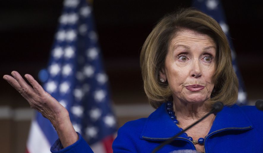 House Minority Leader Nancy Pelosi of Calif., speaks with reporters during her weekly news conference on Capitol Hill in Washington, Friday, Jan. 6, 2017. (AP Photo/Cliff Owen)