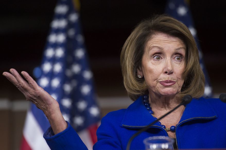 House Minority Leader Nancy Pelosi of Calif., speaks with reporters during her weekly news conference on Capitol Hill in Washington, Friday, Jan. 6, 2017. (AP Photo/Cliff Owen)