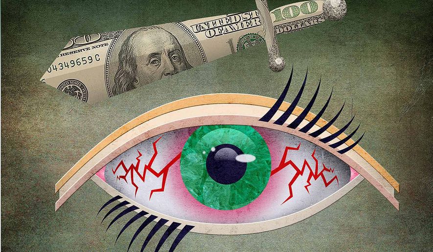 Crony Capitalism in Optometry Market Illustration by Greg Groesch/The Washington Time
