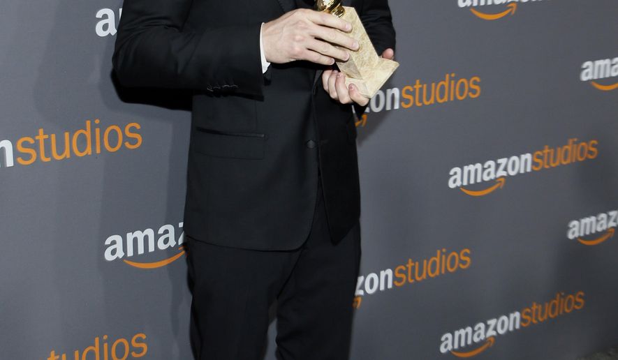 Casey Affleck, winner of the Golden Globe award for best performance by an actor in a motion picture - drama for "Manchester by the Sea," arrives at the Amazon Studios Golden Globes after party at the Beverly Hilton Hotel on Sunday, Jan. 8, 2017, in Beverly Hills, Calif. (Photo by Danny Moloshok/Invision/AP)