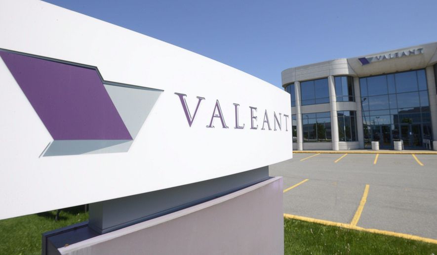 FILE - This May 27, 2013, file photo, shows the head office and logo of Valeant Pharmaceuticals in Laval, Quebec, Canada.  Valeant is selling its CeraVe, AcneFree and AMBI skincare brands to L&#39;Oréal for $1.3 billion. Shares of the pharmaceutical company soared more than 13 percent in Tuesday, Jan. 10, 2017,  premarket trading.(Ryan Remiorz/The Canadian Press via AP, File)
