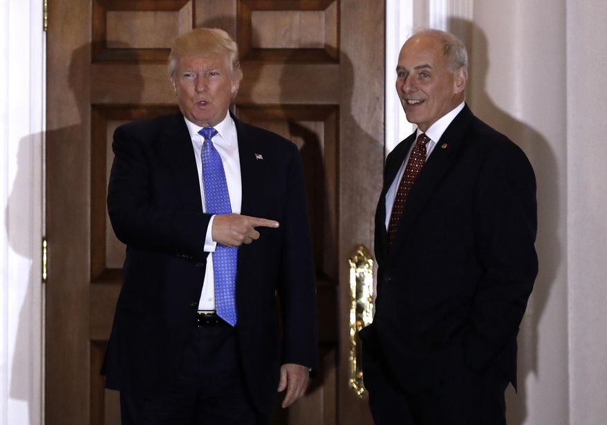 Former Homeland Security Secretary John F. Kelly, who started work this week as President Trump&#39;s chief of staff, signed waivers for three dozen laws, saying Congress has given his department exemptions when a critical border security mission is at stake. (Associated Press/File)