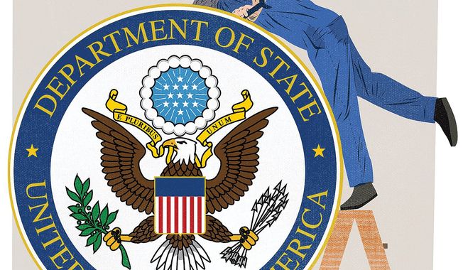 Fixing the U.S. State Department Illustration by Linas Garsys/The Washington Times