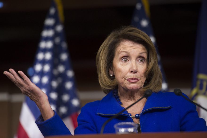 House Minority Leader Nancy Pelosi of Calif., speaks with reporters during her weekly news conference on Capitol Hill in Washington, Friday, Jan. 6, 2017. (AP Photo/Cliff Owen)
