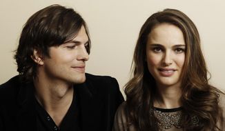 In this Jan. 7, 2011, file photo, actor Ashton Kutcher, left, and actress Natalie Portman, from the film &amp;quot;No Strings Attached&amp;quot; pose for a portrait in Beverly Hills, Calif. Portman tells Marie Claire magazine in an interview published Jan. 11, 2017, that Kutcher was paid three times as much as her for co-starring in the 2011 film. (AP Photo/Matt Sayles, File)