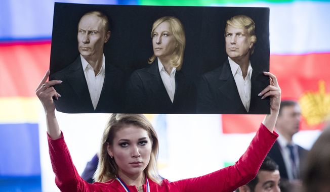 Donald Trump has been compared to Russian President Vladimir Putin and French nationalist Marine Le Pen. (Associated Press/File)