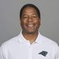FILE - This is a 2016, file photo showing Steve Wilks of the Carolina Panthers NFL football team. Ron Rivera announced he has promoted Steve Wilks as the Panthers new defensive coordinator. Wilks has served as the Panthers defensive backs coach since 2012 and was given the additional title of assistant head coach by Rivera in 2015. He replaces Sean McDermott, who was hired as the Buffalo Bills head coach earlier this week (AP Photo/File)