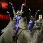 Ringling Bros. and Barnum &amp;amp; Bailey acrobats ride camels during a performance Saturday, Jan. 14, 2017, in Orlando, Fla. The Ringling Bros. and Barnum &amp;amp; Bailey Circus will end the &amp;quot;The Greatest Show on Earth&amp;quot; in May, following a 146-year run of performances. Kenneth Feld, the chairman and CEO of Feld Entertainment, which owns the circus, told The Associated Press, declining attendance combined with high operating costs are among the reasons for closing. (AP Photo/Chris O&#39;Meara)