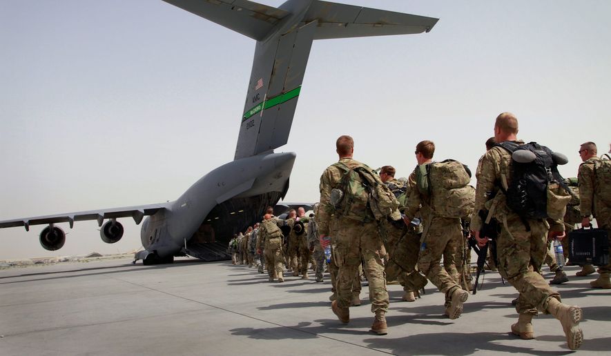 Bringing all but about 15,000 troops home from wars in Iraq and Afghanistan is one of President Obama&#39;s proudest achievements, although the move created an opening for terrorists. (Associated Press)