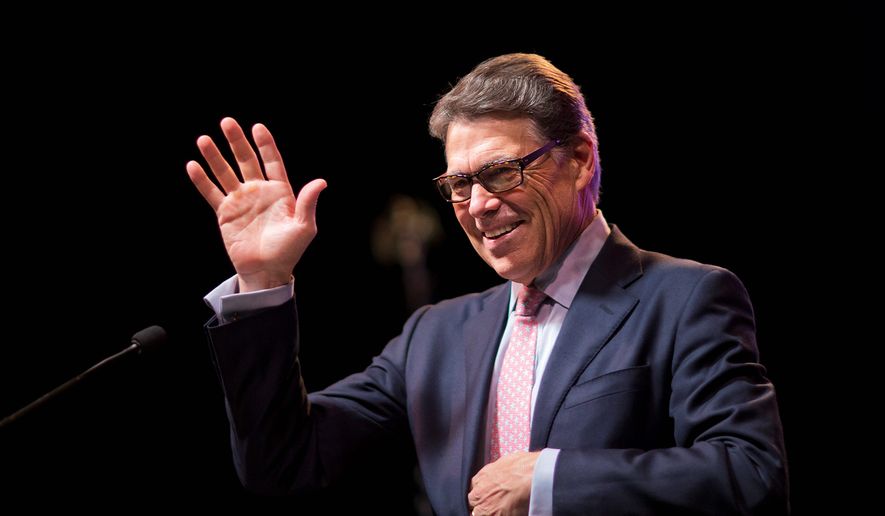 Rick Perry has been praised for helping make Texas a leader in clean energy. (Associated Press)