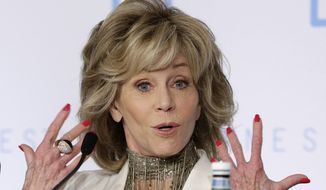 Jane Fonda will be hosting a &quot;Love-a-Thon&quot; public fundraiser for Planned Parenthood and the ACLU during incoming President Donald Trump&#39;s inauguration. (AP Photo)
