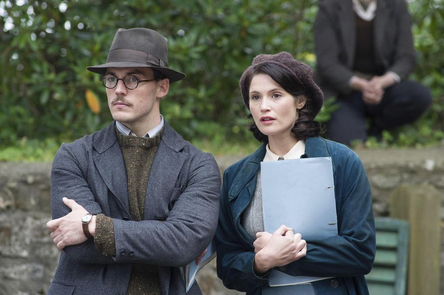 This image released by the Sundance Institute shows Sam Claflin, left, and Gemma Arterton in a scene from &amp;quot;Their Finest,&amp;quot; an official selection of the Spotlight program at the 2017 Sundance Film Festival. The film reunites filmmaker Lone Scherfig with Claflin, who worked together previously in &amp;quot;Riot Club.&amp;quot; (Nicola Dove/Sundance Institute via AP)
