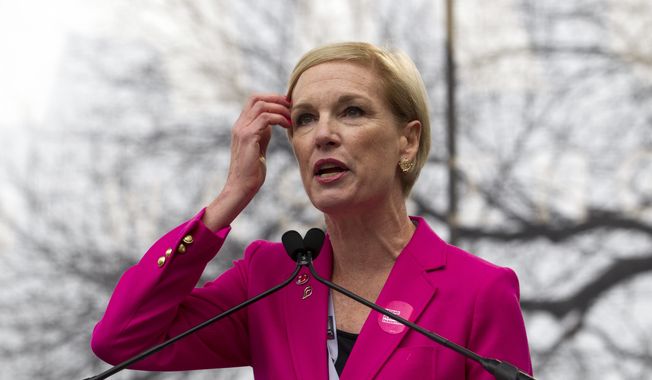Planned Parenthood Federation of America President  Cecile Richards speaks to the crowd during a women&#x27;s march rally in Washington on Jan. 21, 2017. (Associated Press) **FILE**