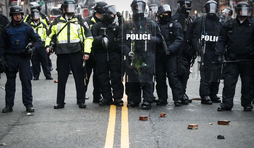 Protesters clashed with police and destroyed property on the day of President Trump&#39;s inauguration. (Associated Press/File)
