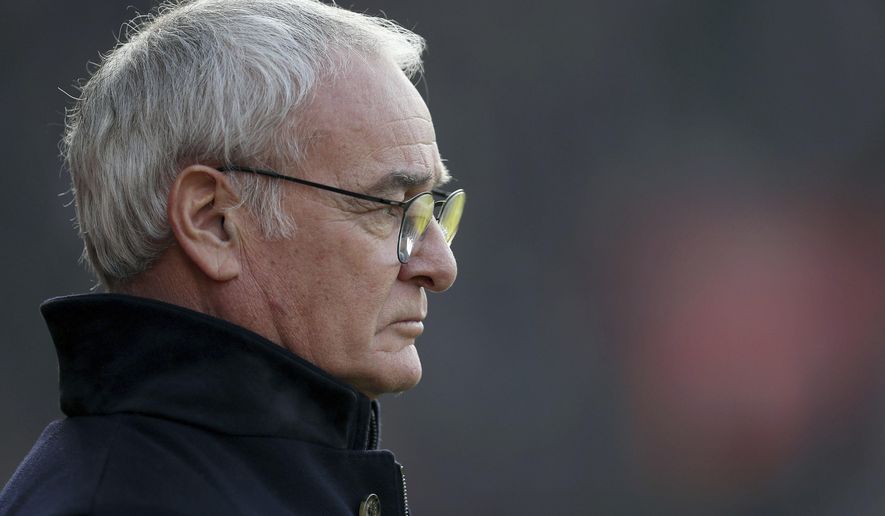 Leicester City manager Claudio Ranieri looks on during the English Premier League soccer match between Southampton and Leicester City at St Mary&#x27;s, Southampton, England, Sunday, Jan. 22, 2017.(David Davies/PA via AP)
