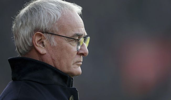 Leicester City manager Claudio Ranieri looks on during the English Premier League soccer match between Southampton and Leicester City at St Mary&#x27;s, Southampton, England, Sunday, Jan. 22, 2017.(David Davies/PA via AP)