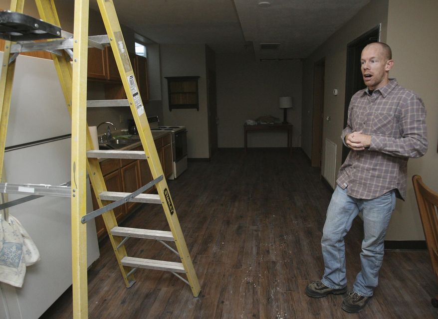 This Jan. 5, 2017 photo shows Luke Kliewer is the director of Miriam's Hope, a mission that help families on the verge of homelessness in Hastings, Neb. The new program called Miriam's Hope will provide food, housing and services for families to help them break the cycle of homelessness and foster care dependency that has often been passed on through generations. (Amy Roh/The Hastings Tribune via AP)