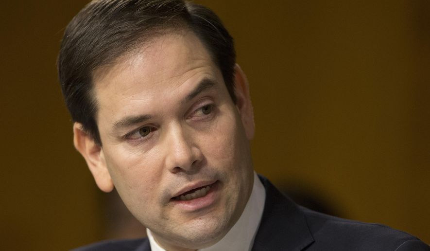 Sen. Marco Rubio, Florida Republican, said he can&#x27;t support the bill without a bigger tax break for poor families with children. (Associated Press/File)