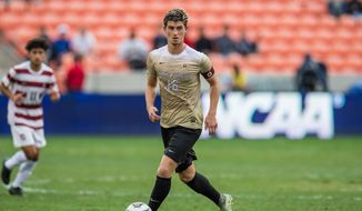 December 11, 2016: Wake Forest midfielder Ian Harkes (16) controls the ball during the 2nd overtime period of the NCAA men&#39;s soccer Championship game between the Wake Forest Demon Deacons and the Stanford Cardinal at BBVA Compass Stadium in Houston, TX. Stanford won 5-4 on a penalty kick shootout after two overtime periods ended with a 0-0 score...Trask Smith/CSM (Cal Sport Media via AP Images) **FILE**