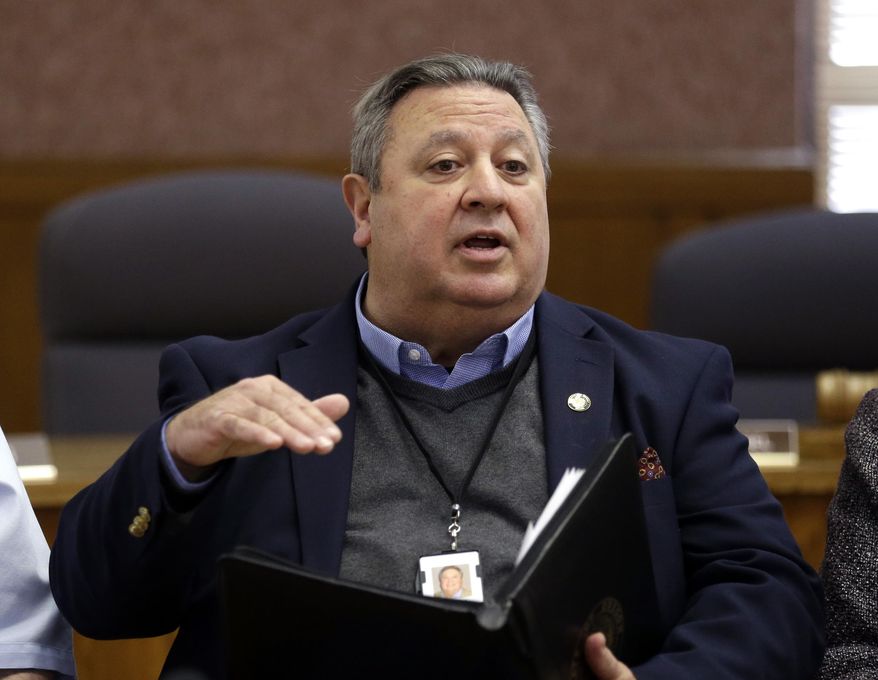 Oregon Senate Minority Leader Ted Ferrioli, R-John Day, speaks in Salem, Ore., Thursday, Jan. 26, 2017. Oregon legislative leaders are meeting at the Capitol in a forum with state media representatives to outline agendas for the upcoming legislative session in February. (AP Photo/Don Ryan)