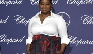 FILE - In this Monday, Jan. 2, 2017 file photo, Octavia Spencer arrives at the 28th annual Palm Springs International Film Festival Awards Gala in Palm Springs, Calif. Academy Award-winning actress Spencer, fresh off her nomination for a second Oscar, is heading to Massachusetts to pick up yet another award: Woman of the Year by Harvard University&#39;s Hasty Pudding Theatricals. Spencer will be honored Thursday, Jan. 26, 2017, with a parade through the streets of Cambridge, followed by a roast and the presentation of her pudding pot. (Photo by Jordan Strauss/Invision/AP, File)