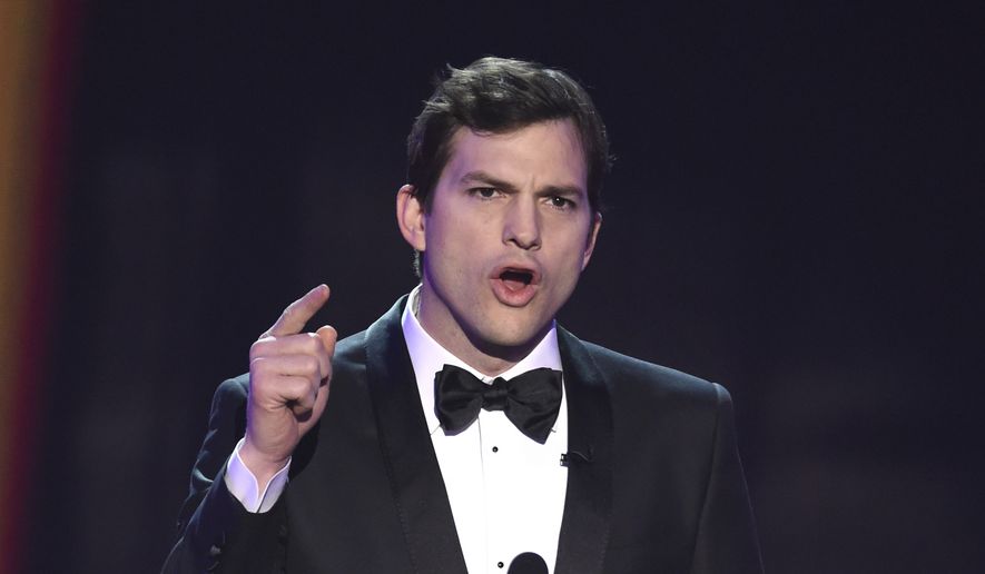 Ashton Kutcher presents the award for outstanding performance by a female actor in a comedy series at the 23rd annual Screen Actors Guild Awards at the Shrine Auditorium &amp; Expo Hall on Sunday, Jan. 29, 2017, in Los Angeles. (Photo by Chris Pizzello/Invision/AP)