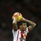 FILE - A Saturday, Jan. 23, 2016 file photo showing Sunderland&#x27;s Patrick Van Aanholt during the English Premier League soccer match between Sunderland and Bournemouth at the Stadium of Light, Sunderland, England. Crystal Palace has signed Patrick van Aanholt from Sunderland as manager Sam Allardyce turned to his former club to strengthen his defensive options in the fight against Premier League relegation. (AP Photo/Scott Heppell, File)