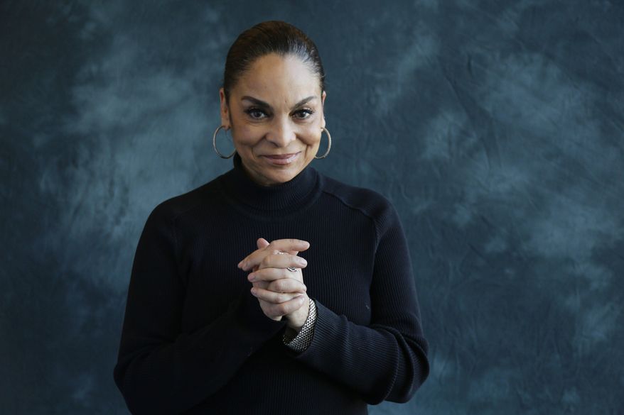 This Jan. 19, 2017, photo shows actress Jasmine Guy in New York to promote her BET drama "The Quad." The series premieres Wednesday, Feb. 1. (AP Photo/Peter Morgan)