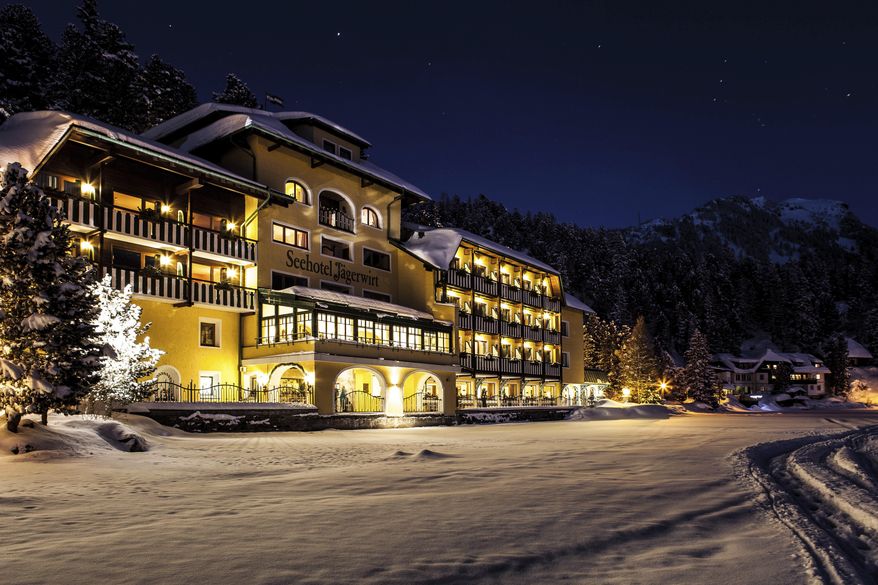 This photo, dated Dec. 2016, shows the Romantik Seehotel Jaegerwirt, a hotel in the Austrian Alps at Turracher Hoehe. The hotel’s management says it is ditching its electronic room cards for the old-fashioned locks and keys after being repeatedly targeted by hackers. One recent intrusion resulted in new guests being briefly unable to access their rooms. (Seehotel Jaegerwirt via AP)
