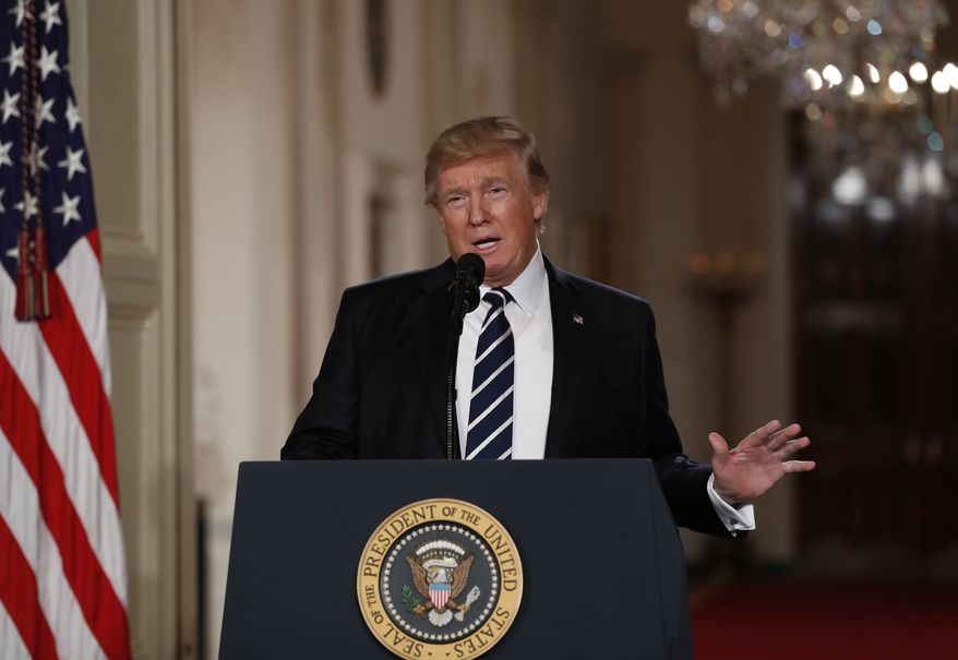 President Donald Trump speaks in the East Room of the White House in Washington, Tuesday, Jan. 31, 2017, to announce Judge Neil Gorsuch as his nominee for the Supreme Court. (AP Photo/Carolyn Kaster)