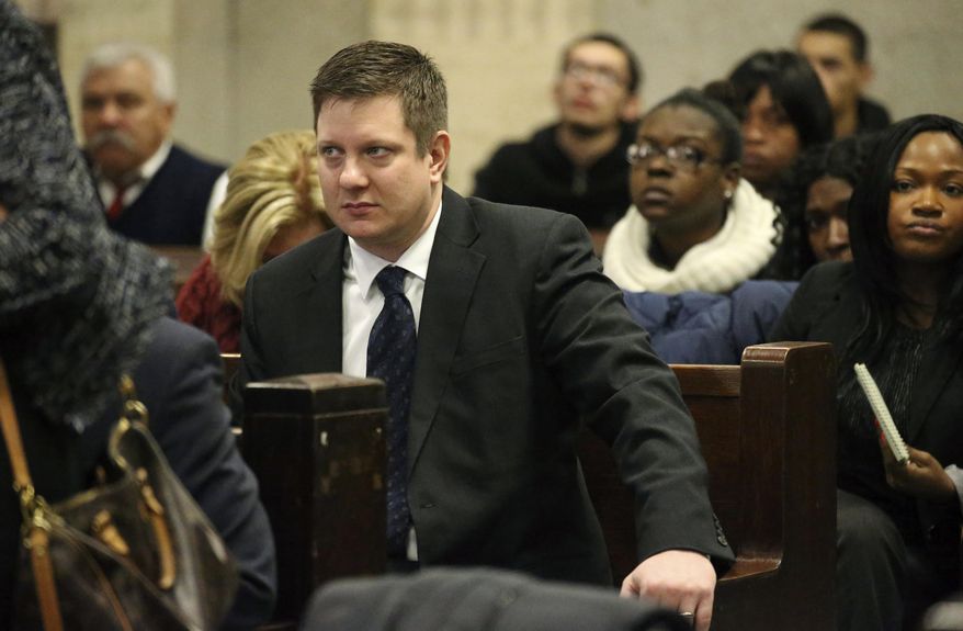 Chicago police officer Jason Van Dyke attends a status hearing at the Leighton Criminal Court building in Chicago, Friday, Feb. 3, 2017. Van Dyke is in court on charges of first-degree murder in the shooting of Laquan McDonald. (Antonio Perez /Chicago Tribune via AP, Pool)